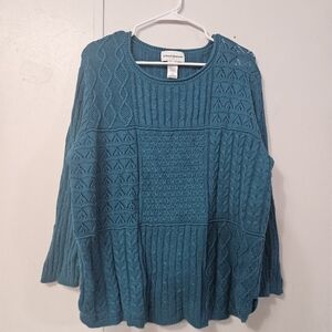 Alfred Dunner Blue Knit Sweater!